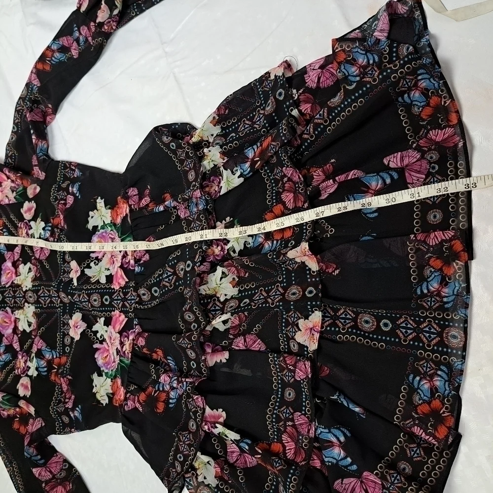 𝅺BEBE Print Ruffle Tiered‎ Dress - Picture 16 of 16